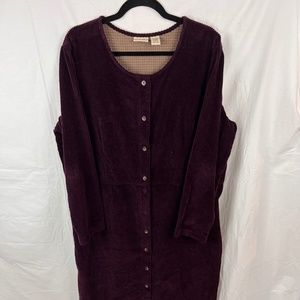 LL Bean Corduroy Dress 90's Duster